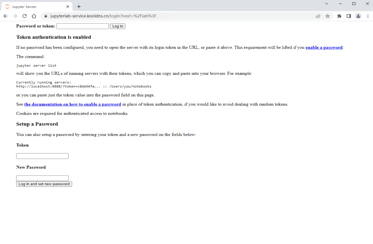 Jupyter login